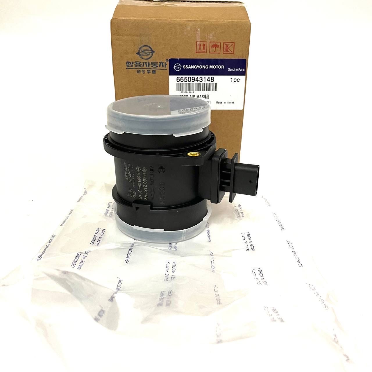 Датчик массового расхода воздуха SsangYong D20 D27 E32 6650943148 — изображение 2